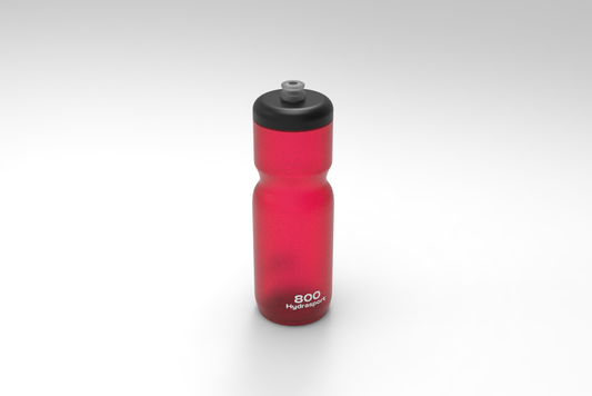 Gourde sport Hydrasport 800ml rouge transparente, sans BPA, fabriquée en France – photo 2